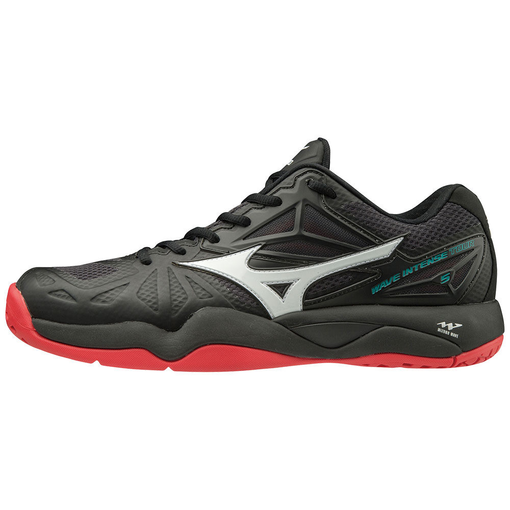 Mizuno WAVE INTENSE TOUR 5 AC Férfi Teniszcipő Fekete/Fehér/Rózsaszín NUM215430